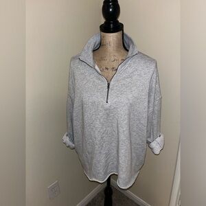 Aerie Quarter Zip Cropped Sweater